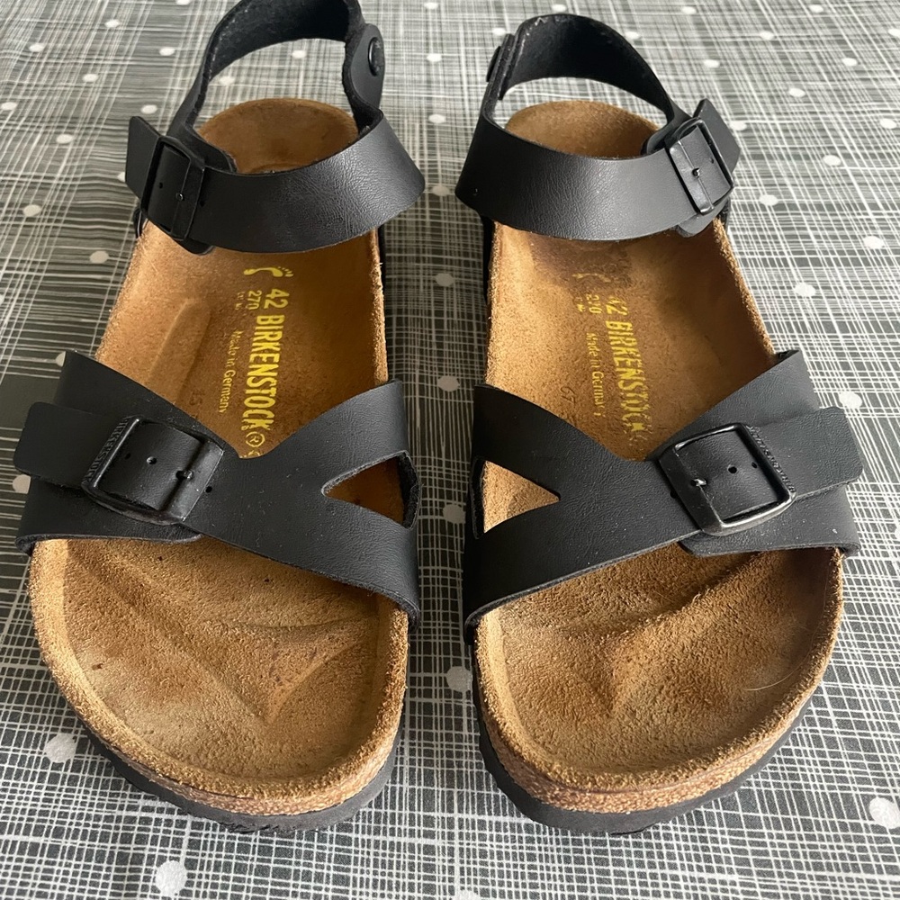 Birkenstock Black Leather Sandals